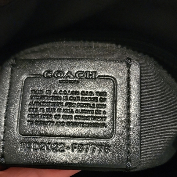 Coach Dark Brown Signature Tote with Gold Chain - Picture 11 of 12